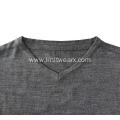 Men's Knitted V-neck Wool Acrylic Pullover